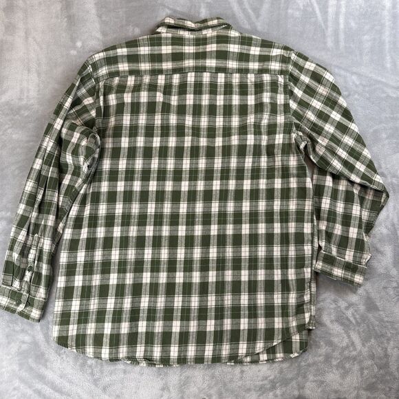 Carhartt Men's XL Green Flannel Plaid Long Sleeve Shirt Original Fit Button Up - Picture 8 of 8
